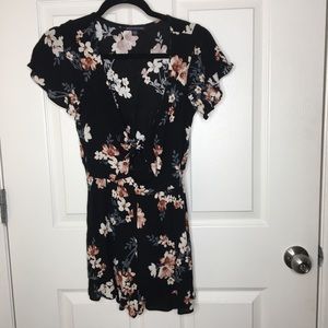 Tie front romper
